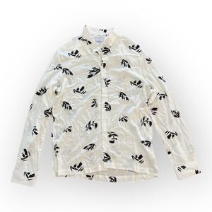 YoungLA NWOT Mens White Scarface Viscose Button up Shirt‎ Size L